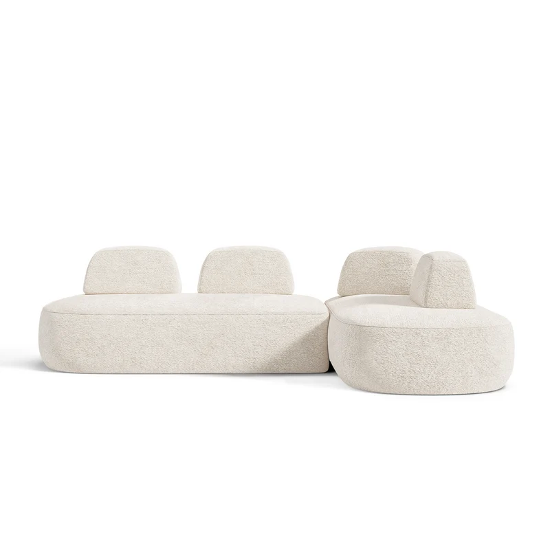 Canapé d'angle droit MODUS Tissu bouclette