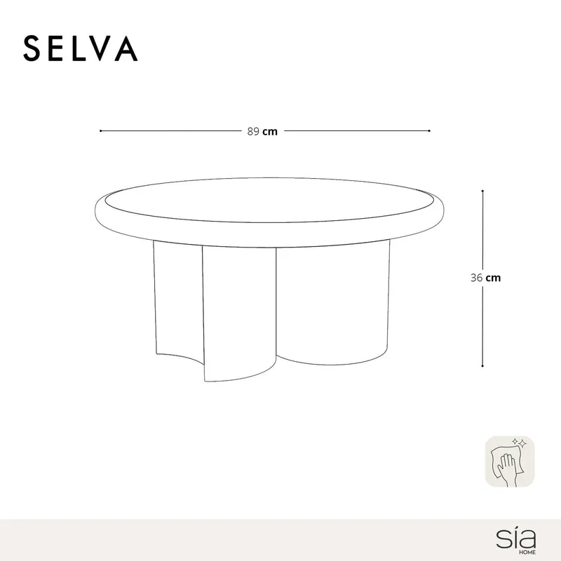 Table basse SELVA noyer foncé 89cm