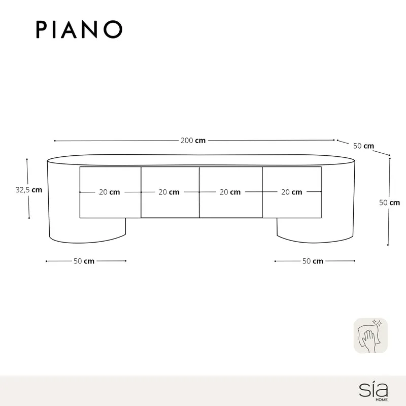 Meuble TV PIANO 200cm