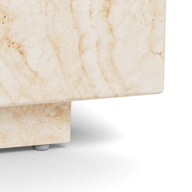 Table basse Mina effet travertin