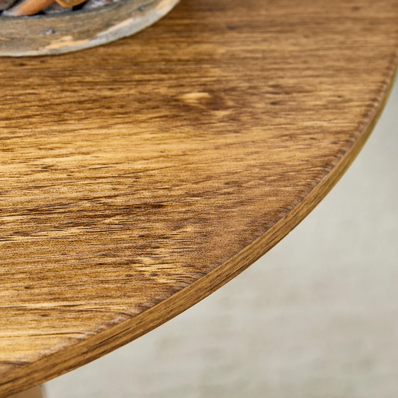 Table basse ronde Ø60 cm effet bois naturel au design scandinave MINIMALISTORGANIZER