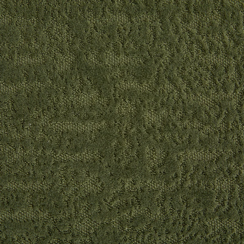 Canapé-lit 2 places convertible en chenille verte texturé et 2 coussins LAMP BLACK