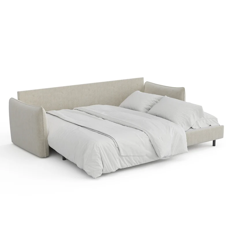 Canapé convertible 4 places PLUME velours texturé