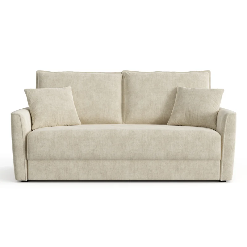 Canapé convertible 3 places LUXO tissu tramé touché doux