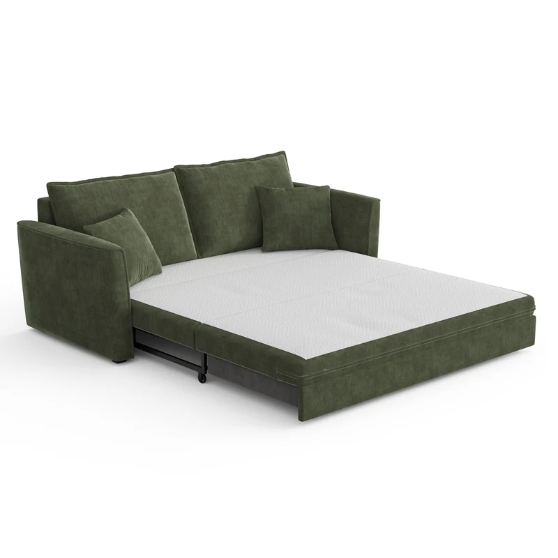 Canapé convertible 3 places LUXO tissu tramé touché doux