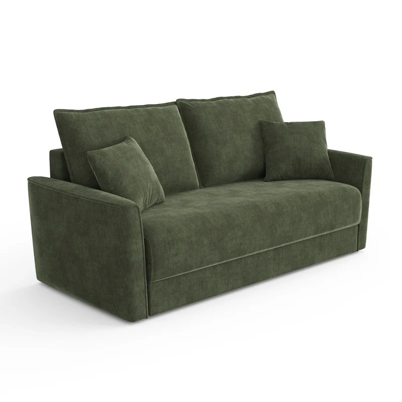 Canapé convertible 3 places LUXO tissu tramé touché doux