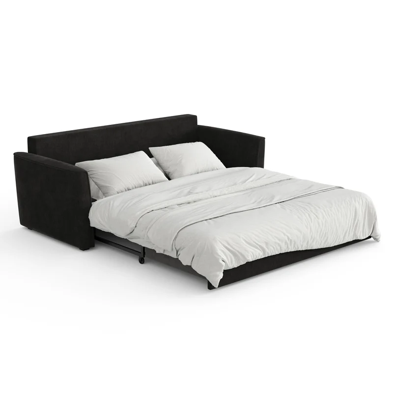 Canapé convertible 3 places LUXO tissu tramé touché doux