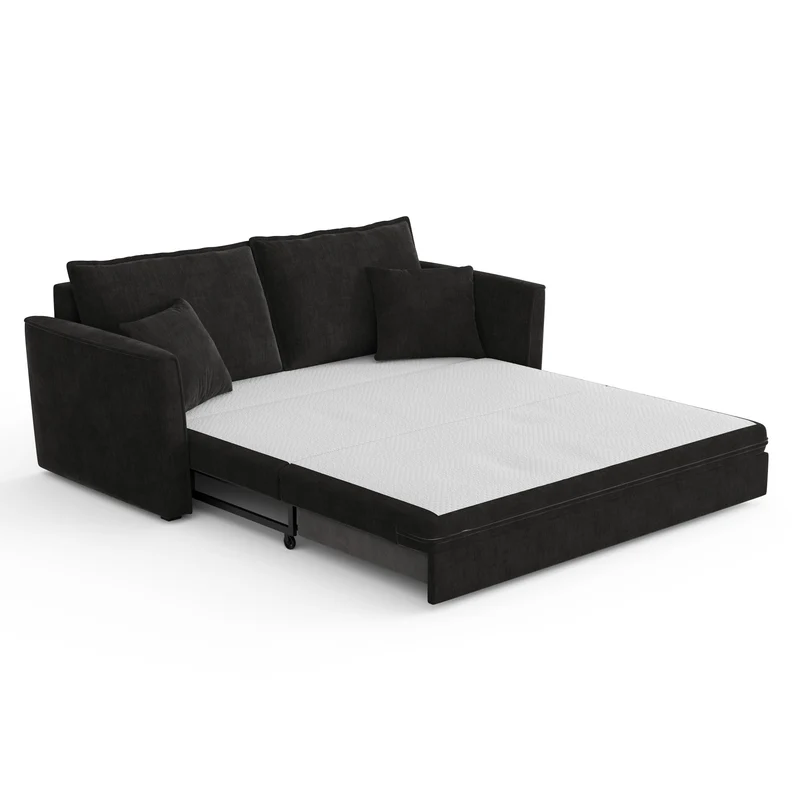 Canapé convertible 3 places LUXO tissu tramé touché doux