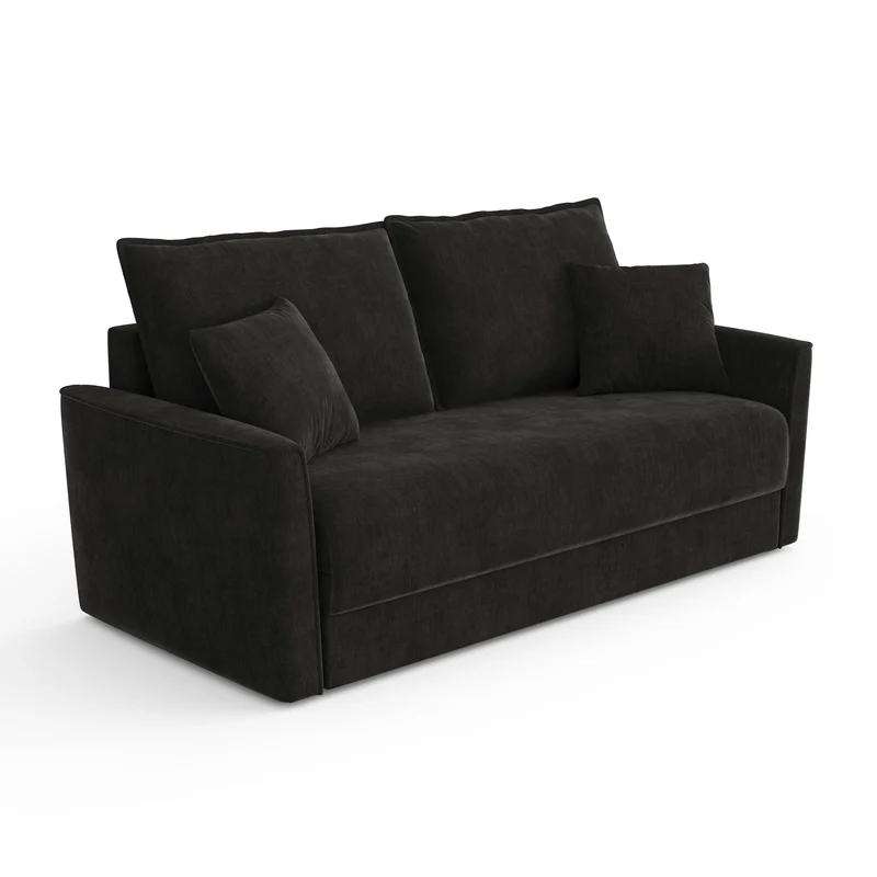 Canapé convertible 3 places LUXO tissu tramé touché doux