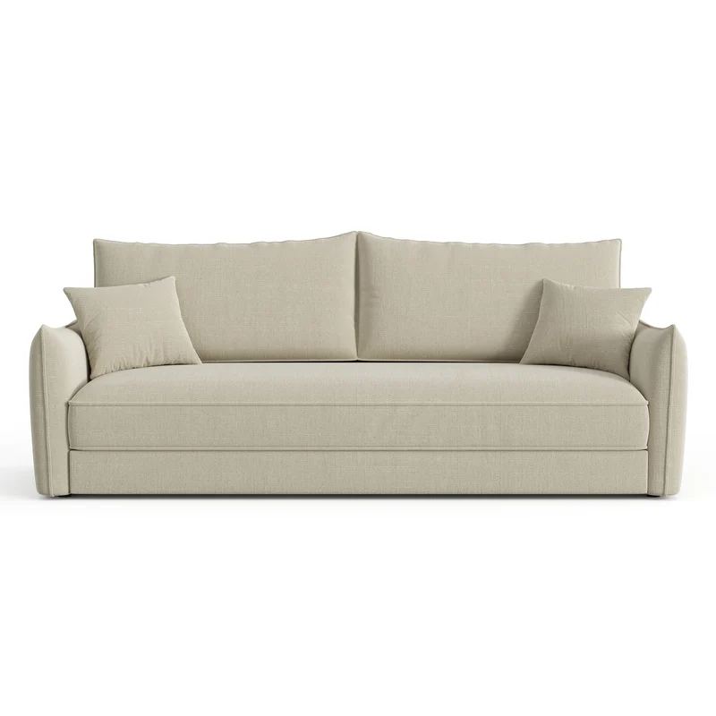 Canapé convertible 4 places PLUME tissu tramé