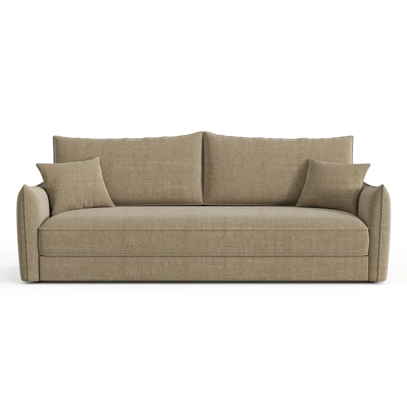 Canapé convertible 4 places PLUME tissu tramé