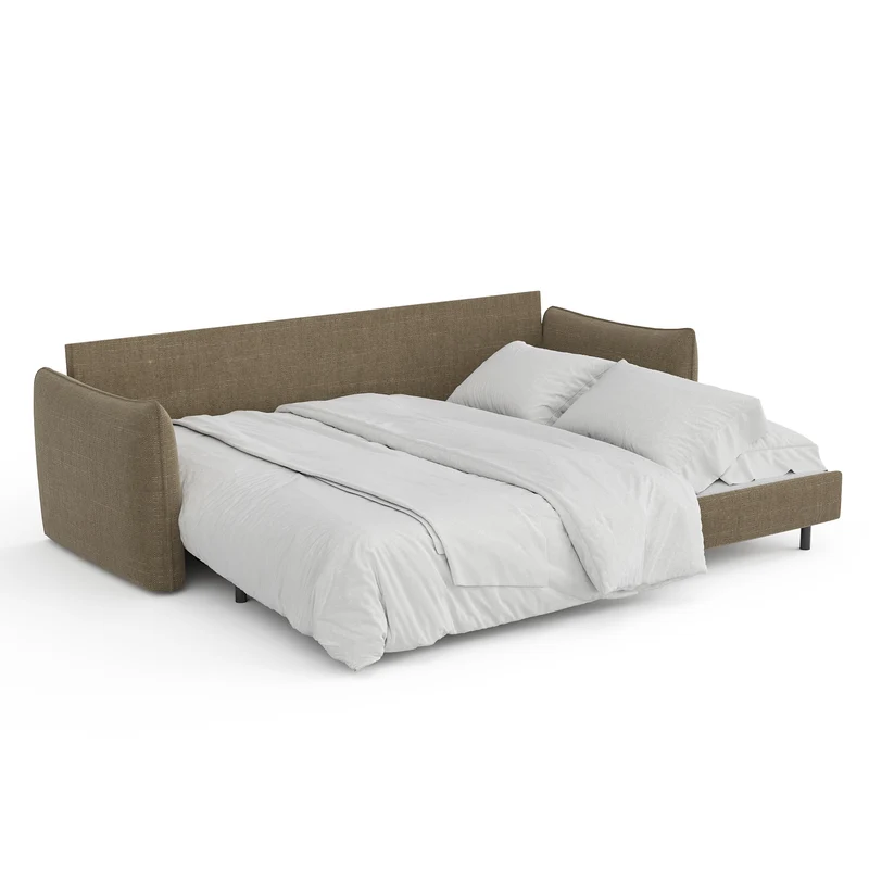 Canapé convertible 4 places PLUME tissu tramé
