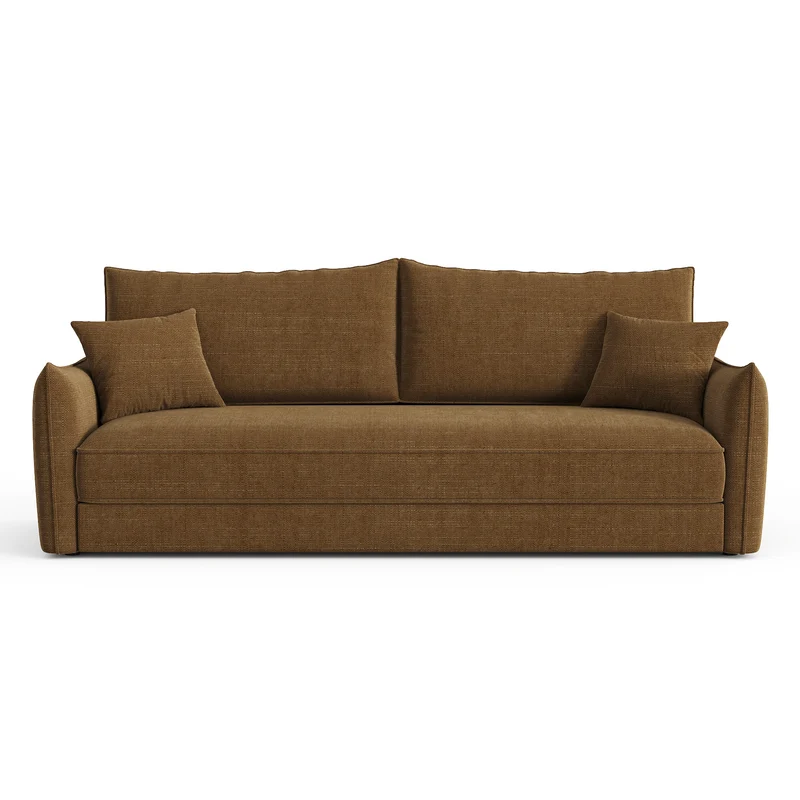 Canapé convertible 4 places PLUME tissu tramé