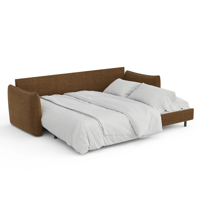 Canapé convertible 4 places PLUME tissu tramé