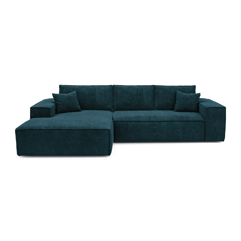 Canapé Angle Gauche convertible express matelas 140cm RUBY Velours