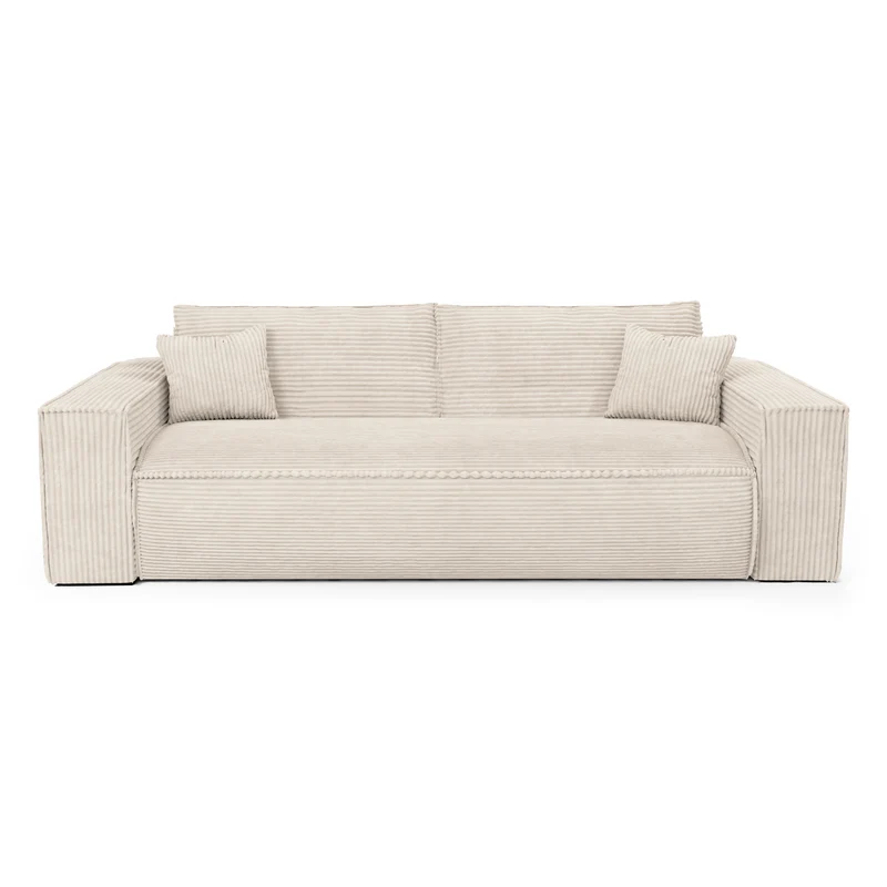 Canapé convertible express matelas 140cm RUBY Velours côtelé
