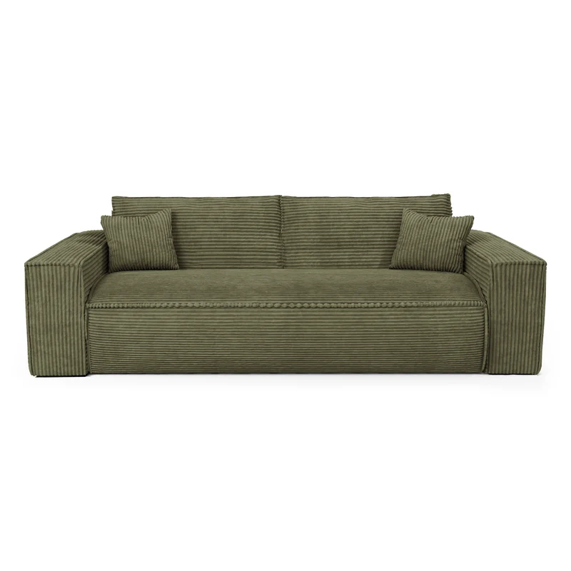 Canapé convertible express matelas 140cm RUBY Velours côtelé