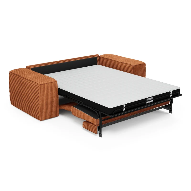 Canapé convertible express matelas 140cm RUBY Velours côtelé