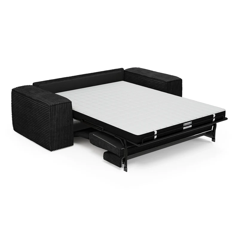 Canapé convertible express matelas 140cm RUBY Velours côtelé