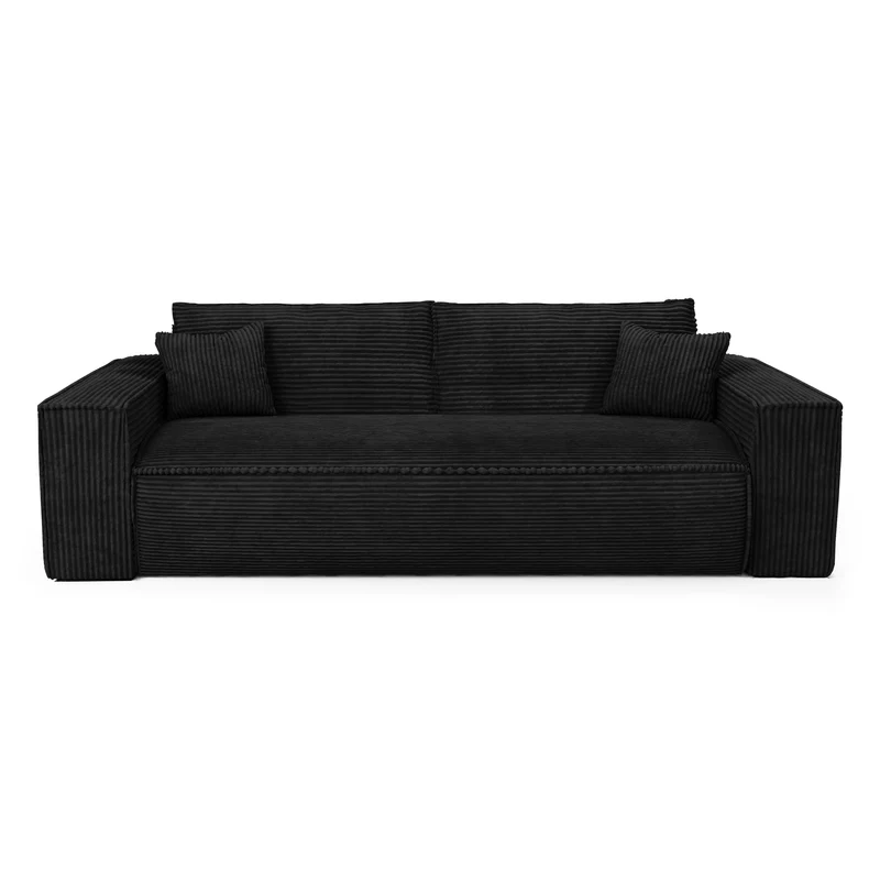 Canapé convertible express matelas 140cm RUBY Velours côtelé