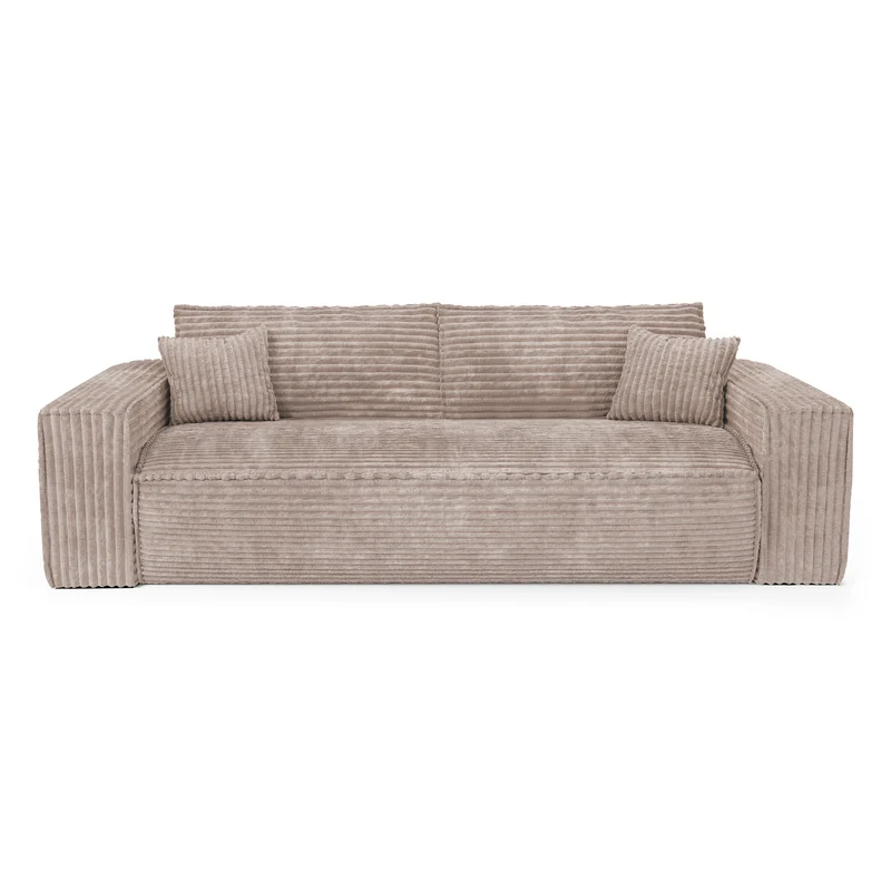 Canapé convertible express matelas 160cm RUBY Velours côtelé XXL