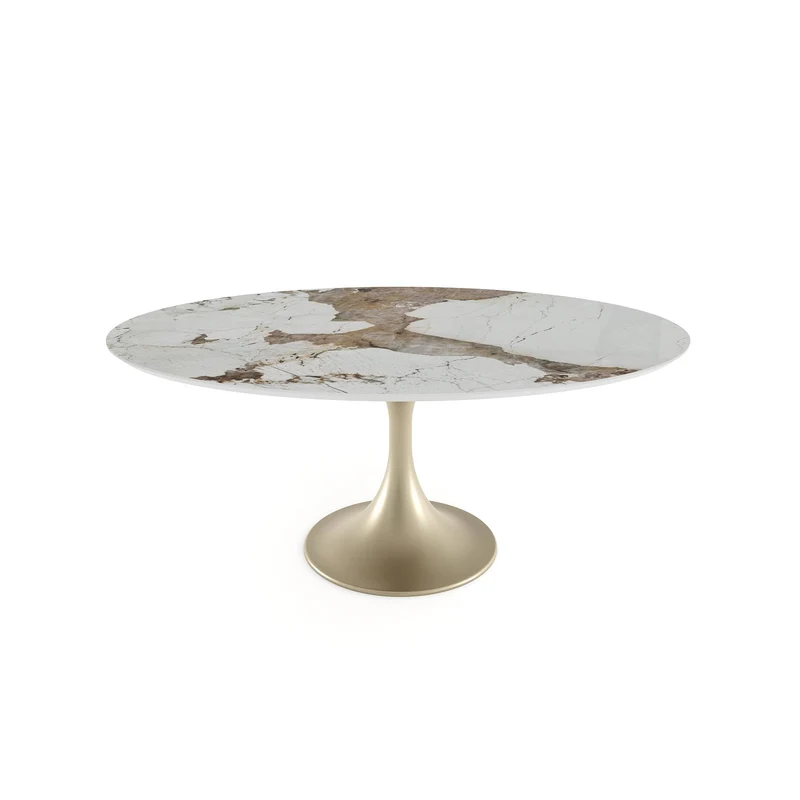 Table à manger NYMPHÉA pied doré 180cm