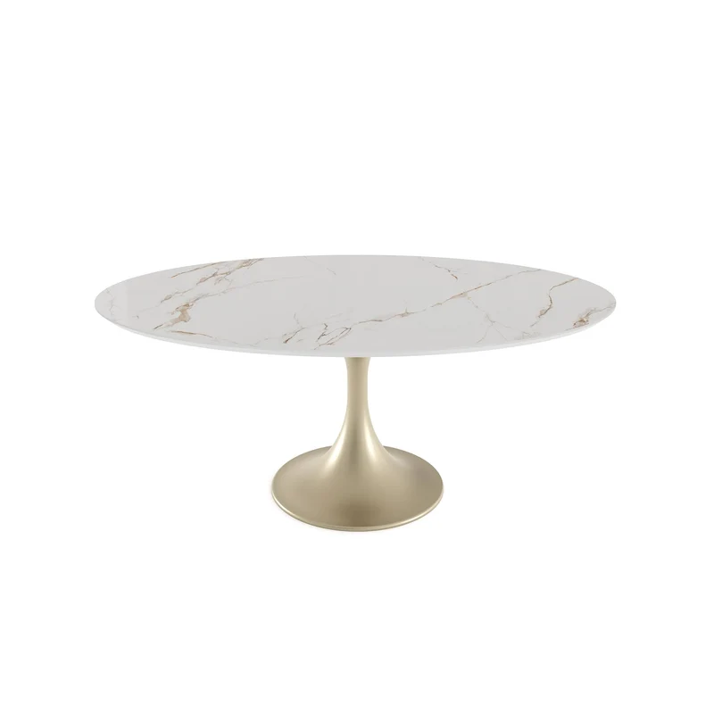 Table à manger NYMPHÉA pied doré 180cm