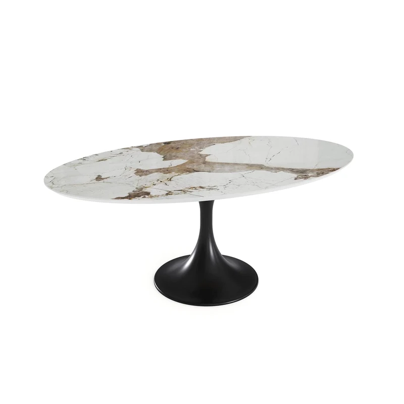 Table à manger NYMPHÉA Pandora pied noir 180cm