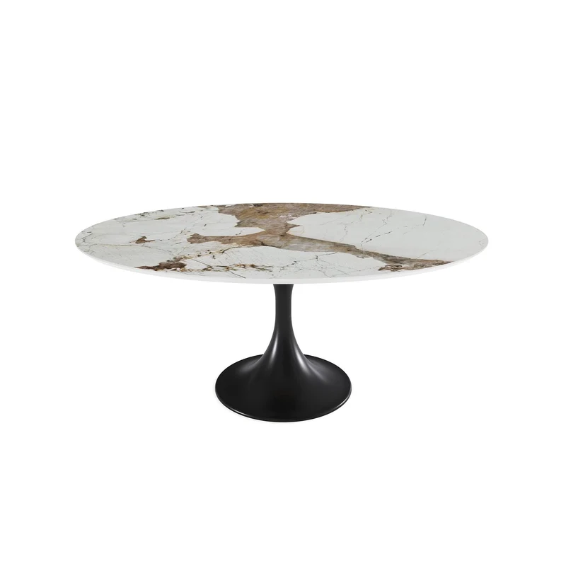 Table à manger NYMPHÉA Pandora pied noir 180cm