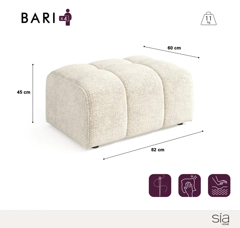 Pouf BARI velours chenillé