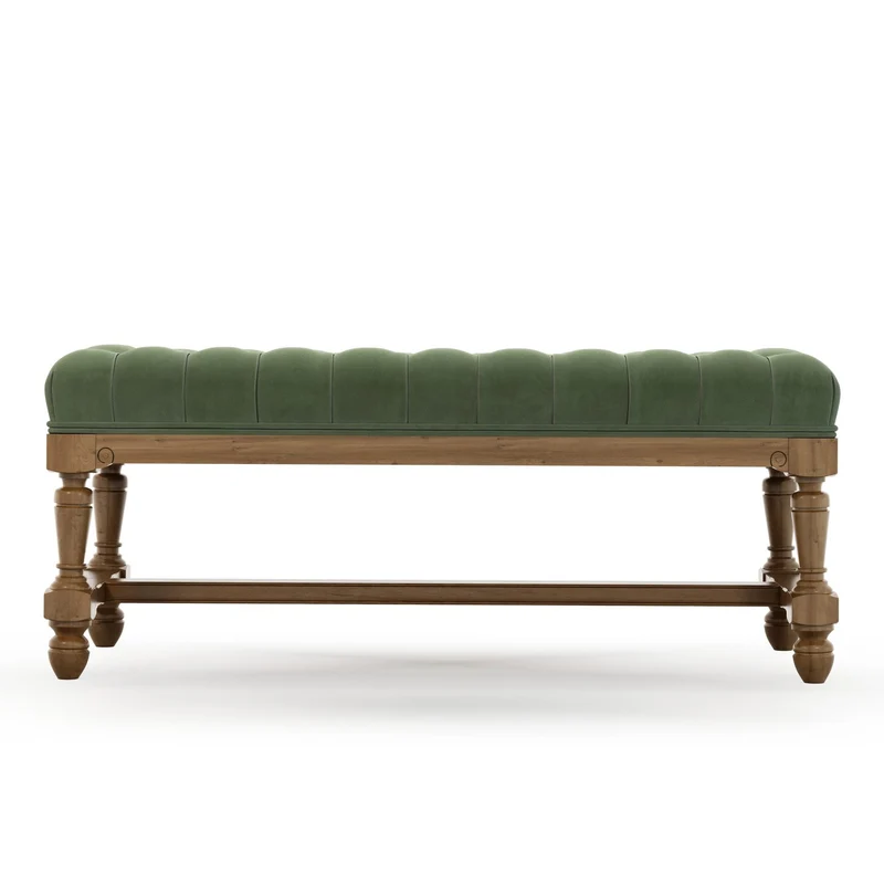Ecouen Banc capitonné patine Brienne Petit Modèle