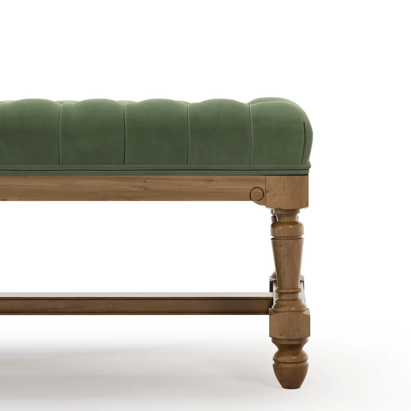 Ecouen Banc capitonné patine Brienne Petit Modèle