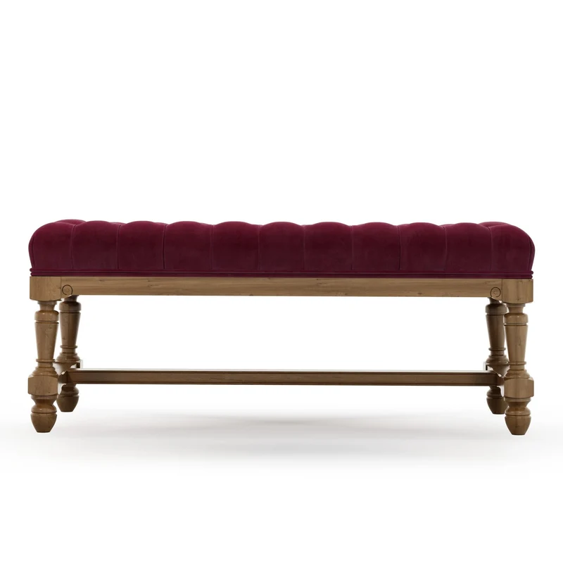 Ecouen Banc capitonné patine Brienne Petit Modèle