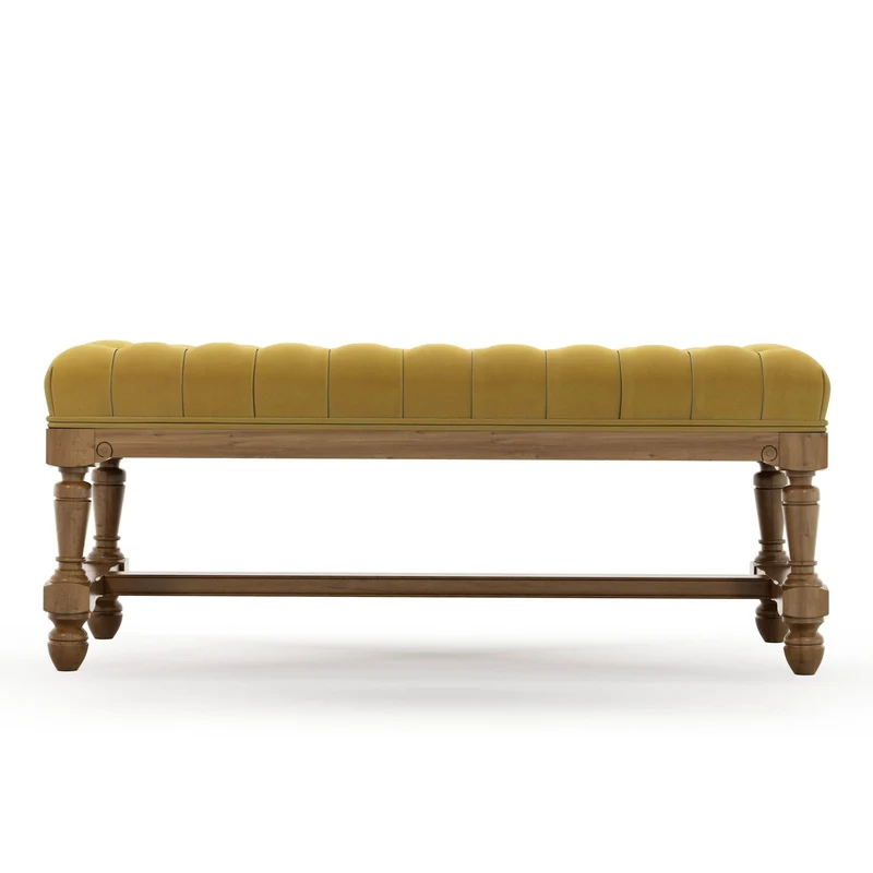 Ecouen Banc capitonné patine Brienne Petit Modèle