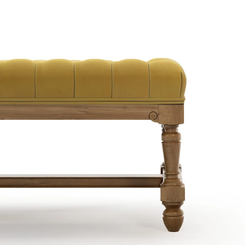 Ecouen Banc capitonné patine Brienne Petit Modèle