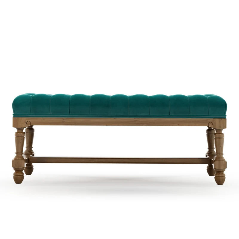 Ecouen Banc capitonné patine Brienne Petit Modèle