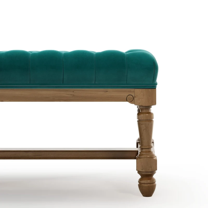 Ecouen Banc capitonné patine Brienne Petit Modèle
