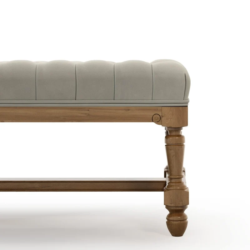 Ecouen Banc capitonné patine Brienne Petit Modèle