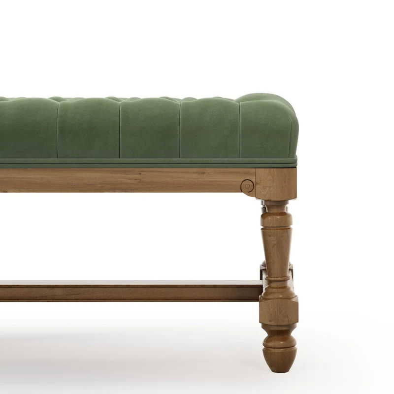 Ecouen Banc capitonné patine Brienne Grand Modèle