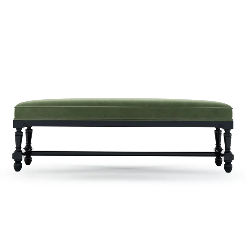 Ecouen Banc plat patine Ebène Grand Modèle