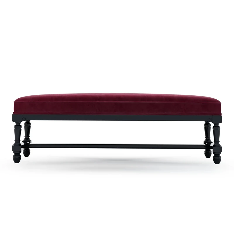 Ecouen Banc plat patine Ebène Grand Modèle
