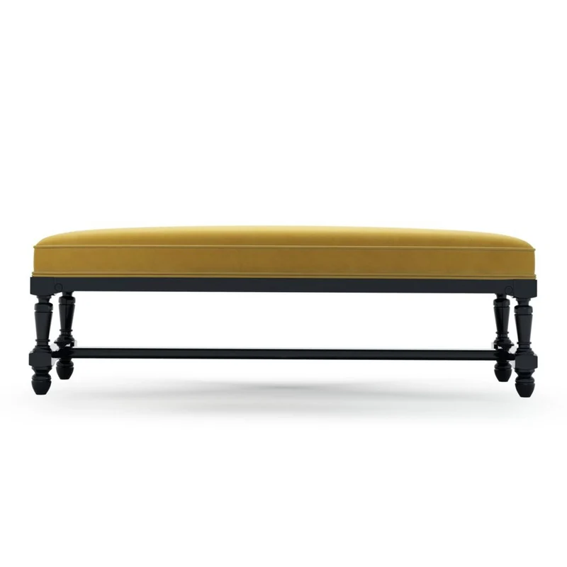 Ecouen Banc plat patine Ebène Grand Modèle