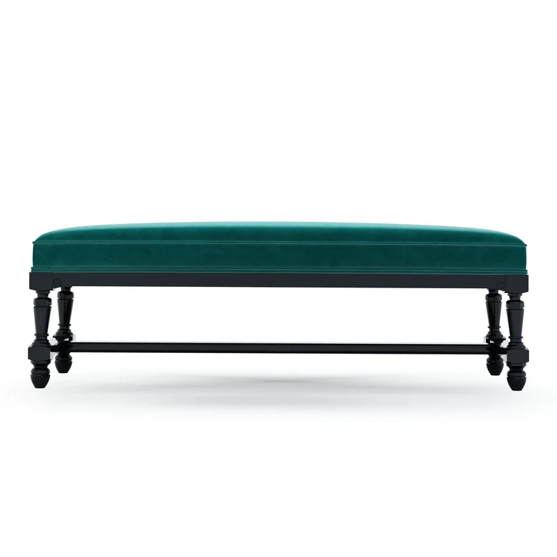 Ecouen Banc plat patine Ebène Grand Modèle