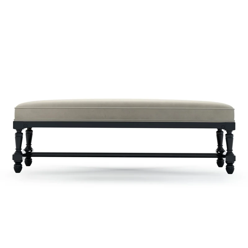 Ecouen Banc plat patine Ebène Grand Modèle