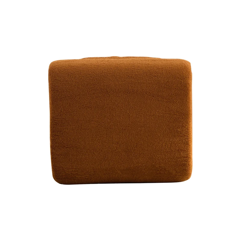 Fauteuil canapé modulable en chenille caramel avec repose-pieds sans montage 177x79cm MODERNPLANTSET