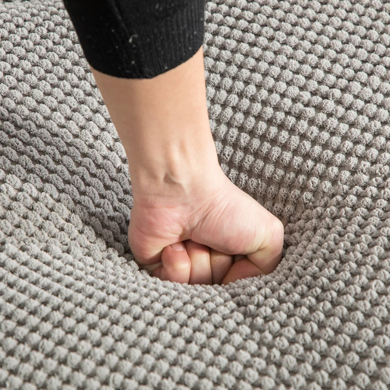 Canapé d'angle modulable 3 places en chenille gris sans montage MODERNFLOOR