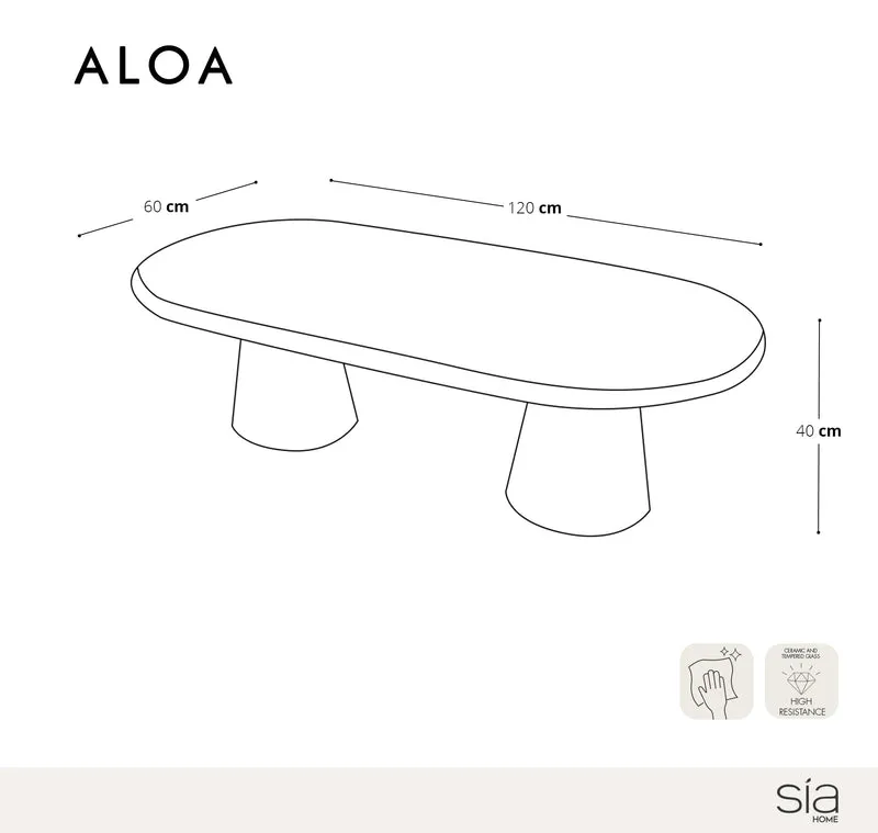 Table basse ALOA 120cm