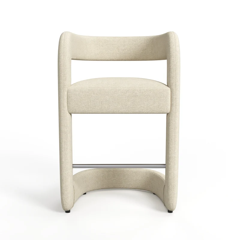 Lot de 2 tabourets KLAY velours chenillé