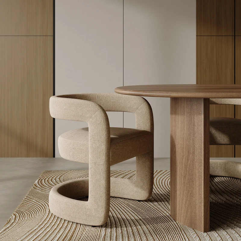 Lot de 2 chaises KLAY velours chenillé