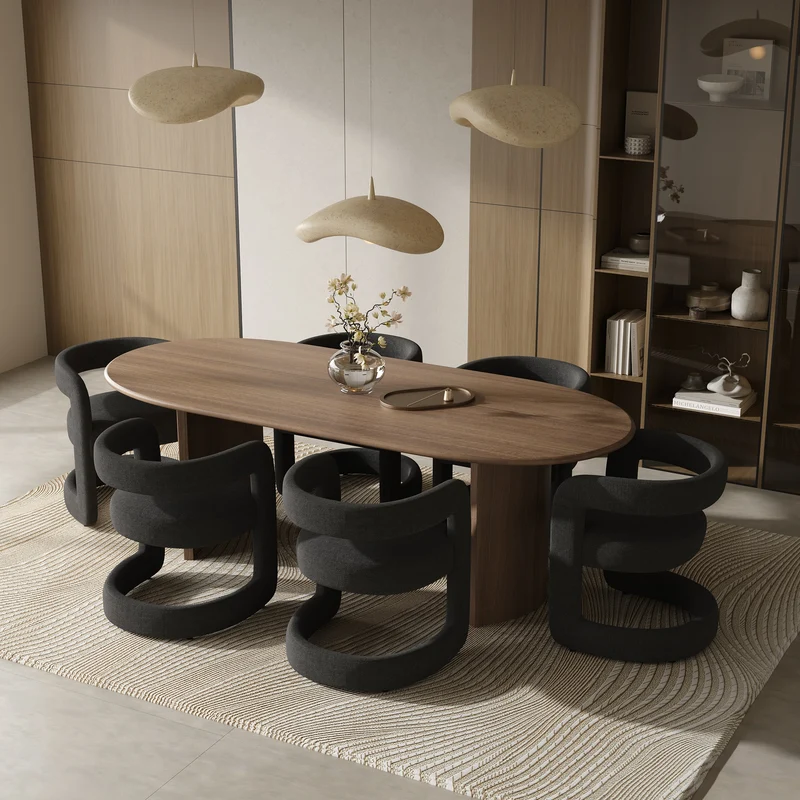 Lot de 2 chaises KLAY velours chenillé